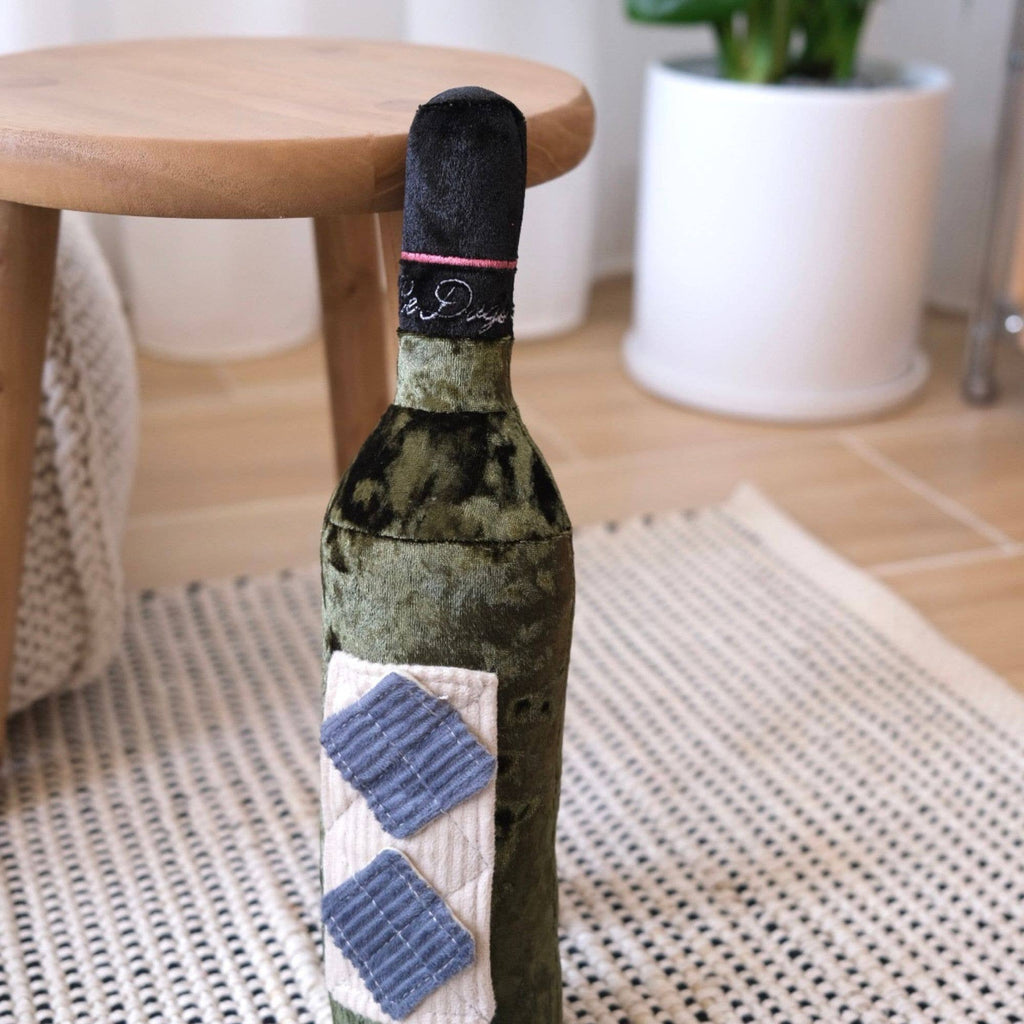 Merlot Wine Bottle Dog Toy