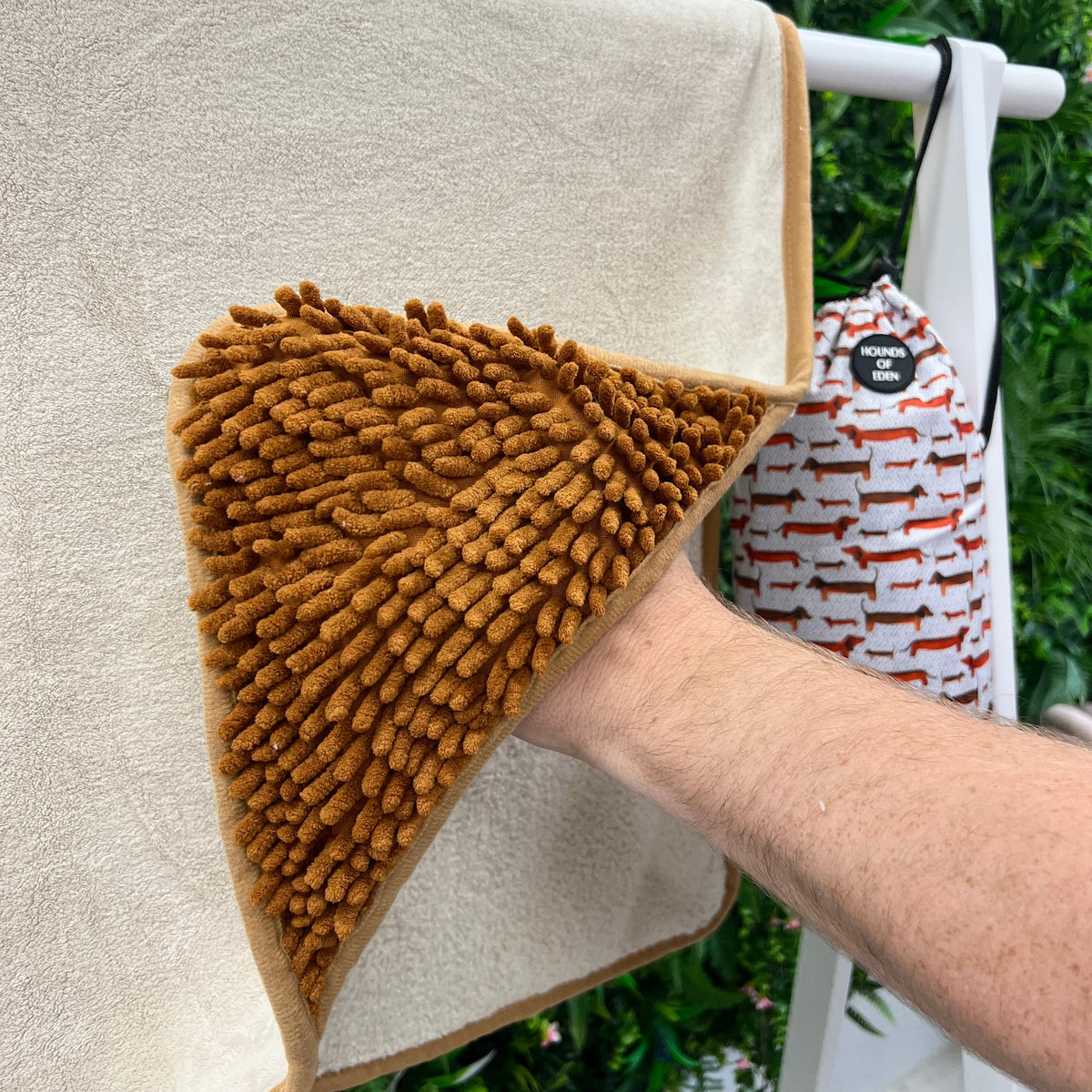 Sizzlin’ Sausages Dog Towel & Carry Bag