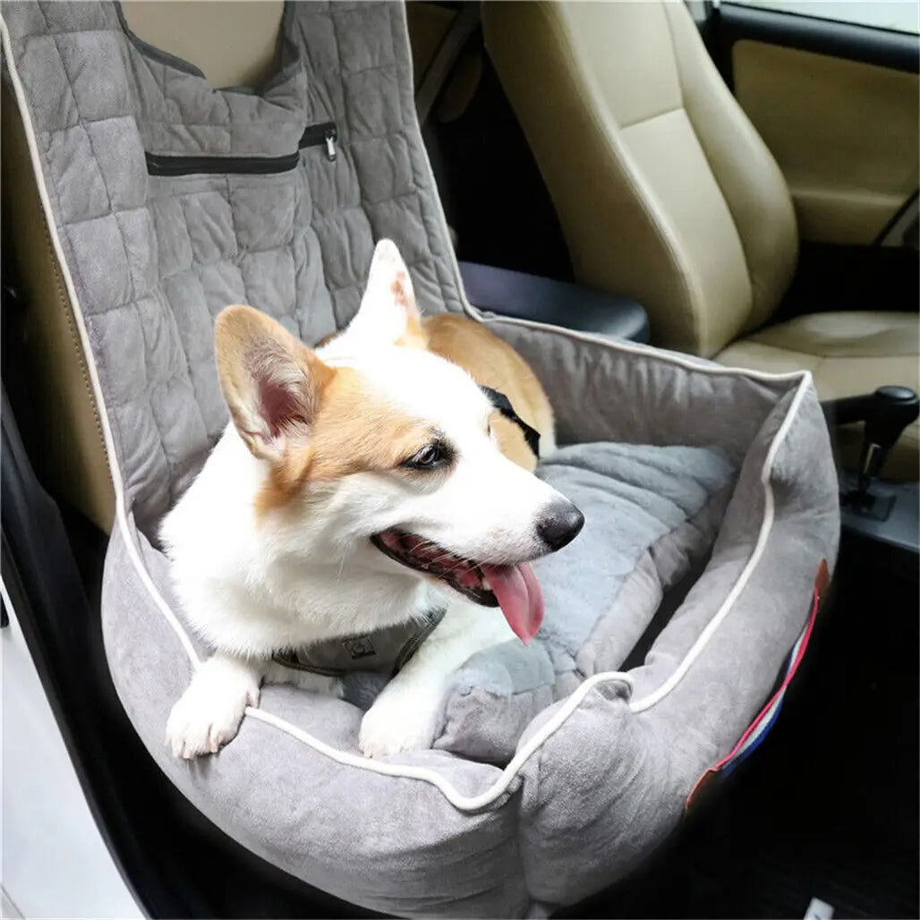Luxury Padded Dog Car Booster Seat