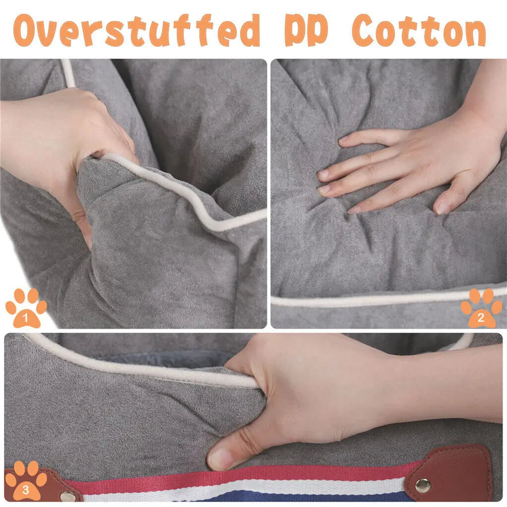 Luxury Padded Dog Car Booster Seat