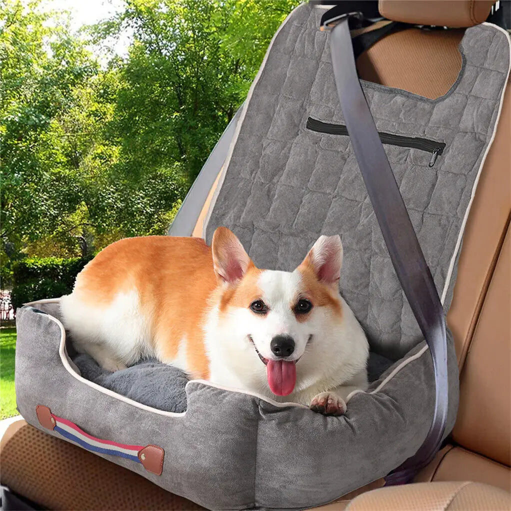 Luxury Padded Dog Car Booster Seat