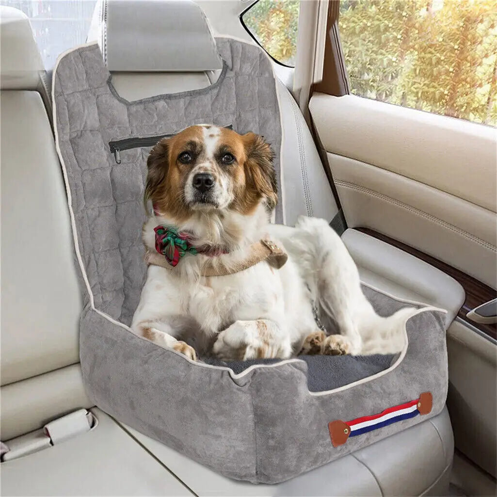 Luxury Padded Dog Car Booster Seat