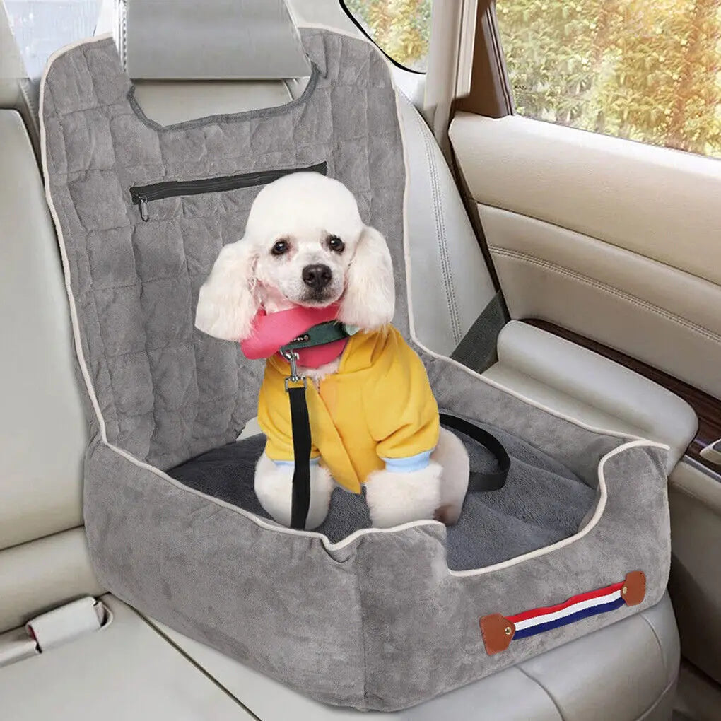 Luxury Padded Dog Car Booster Seat