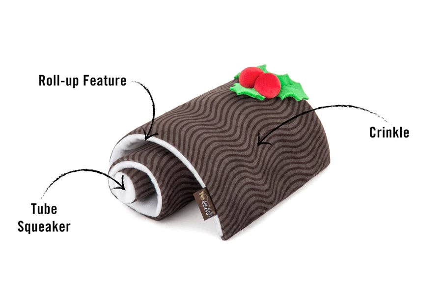 Christmas Yuletide Log Dog Toy