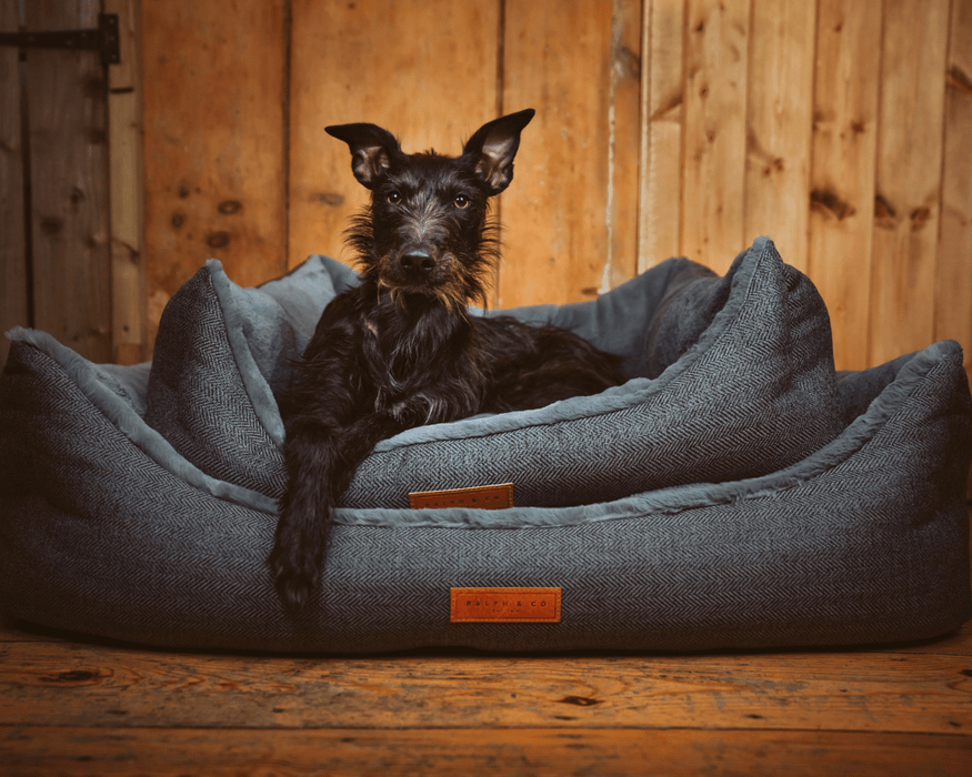 The Balmoral Luxury Herringbone Dog Bed