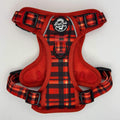 Rugged Rover™ Red Tartan No-Pull Dog Harness